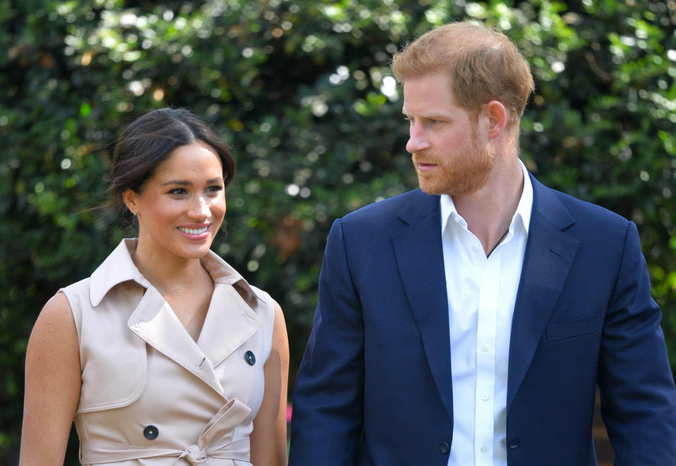 Harry and Meghan in Johannesburg last month. (Dominic Lipinski/Pool via AP, File)