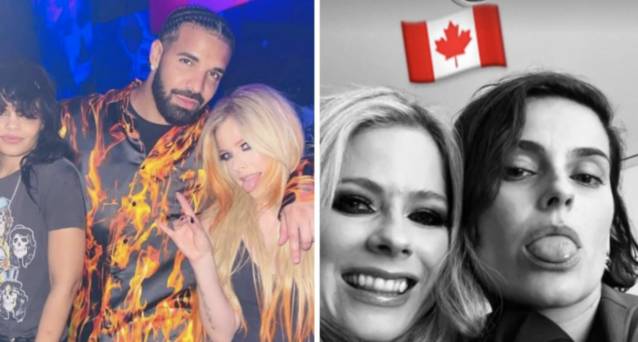 Canadian singers, including Drake, Fefe Dobson, Avril Lavigne and Nelly Furtado hung out in Toronto over the weekend. (Photos via Instagram/spokeent and Instagram/nellyfurtado)