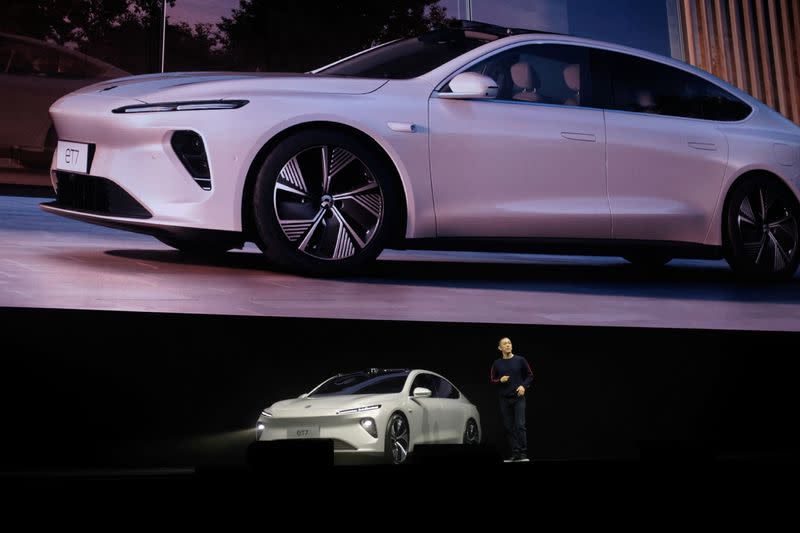 Chinese electric vehicle maker Nio Inc's product launch event in Chengdu