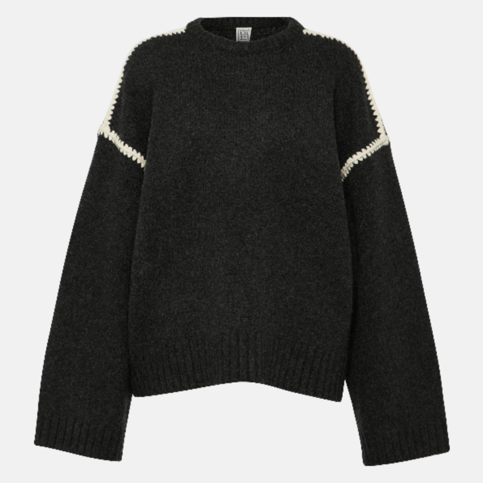 <p><a href="https://go.redirectingat.com?id=74968X1596630&url=https%3A%2F%2Fwww.mytheresa.com%2Fus%2Fen%2Fwomen%2Ftoteme-embroidered-wool-and-cashmere-sweater-grey-p00895525&sref=https%3A%2F%2Fwww.harpersbazaar.com%2Ffashion%2Ftrends%2Fg46328375%2Fbest-oversized-sweaters%2F" rel="nofollow noopener" target="_blank" data-ylk="slk:Shop Now;elm:context_link;itc:0;sec:content-canvas" class="link ">Shop Now</a></p><p>Embroidered Wool and Cashmere Sweater</p><p>mytheresa.com</p><p>$680.00</p><span class="copyright">mytheresa.com</span>