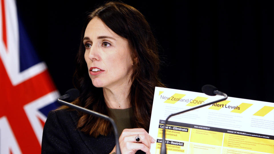 Jacinda Ardern said safety is the priority before New Zealand will reopen borders. Source: AAP