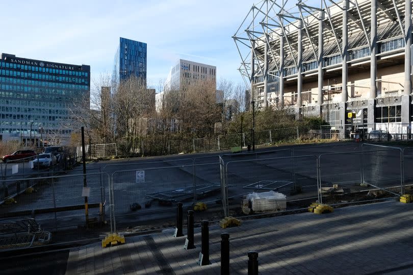 Land around Strawberry Place before the club's construction work started on a fan zone