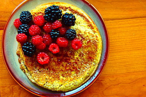 <div class="caption-credit"> Photo by: Flickr</div><div class="caption-title">Start with a filling breakfast...</div>...and keep it low-sugar! Hearty and healthy picks: scrambled eggs, whole wheat toast and o.j.; a whole-grain pancake or waffles, berries and a glass of milk; or yogurt, whole-grain cereal and fruit slices. For older kids, give them nuts and raisins or yogurt to eat on the bus if they're running out the door; if they skip breakfast, they may stuff themselves at lunch with the wrong foods. <br> <b><a rel="nofollow noopener" href="http://www.babble.com/kid/kids-activities/quitting-extracurricular-activity/?cmp=ELP|bbl|lp|YahooShine|Main||100112|||famE|||" target="_blank" data-ylk="slk:Related: Why quitting can actually be good for your kids ... and you;elm:context_link;itc:0;sec:content-canvas" class="link "><i>Related: Why quitting can actually be good for your kids ... and you</i></a></b>