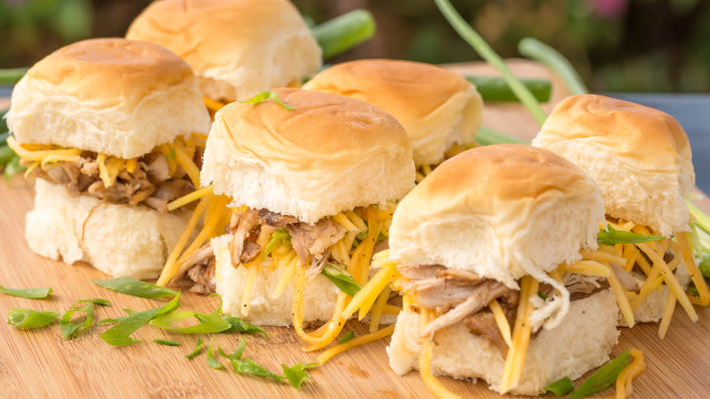 Kalua pork sliders on board