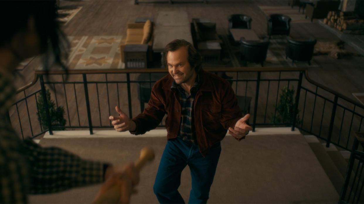  Henry Thomas as Jack Torrance on stairs in Doctor Sleep. 