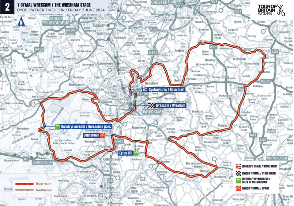 Stage 2: Welsh border (Tour of Britain Women 2024)