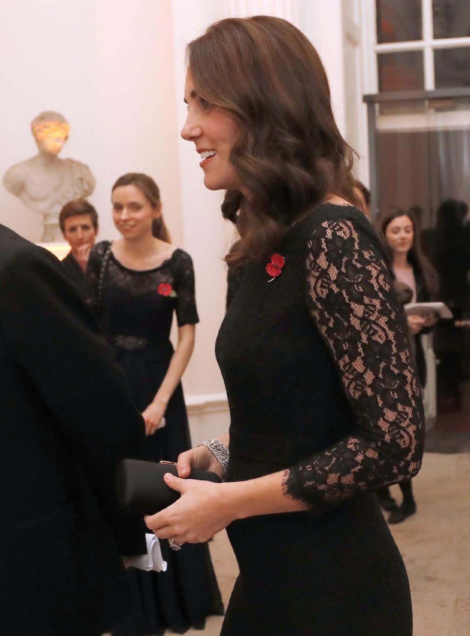 The Duchess' baby bump was on show. Photo: Getty Images