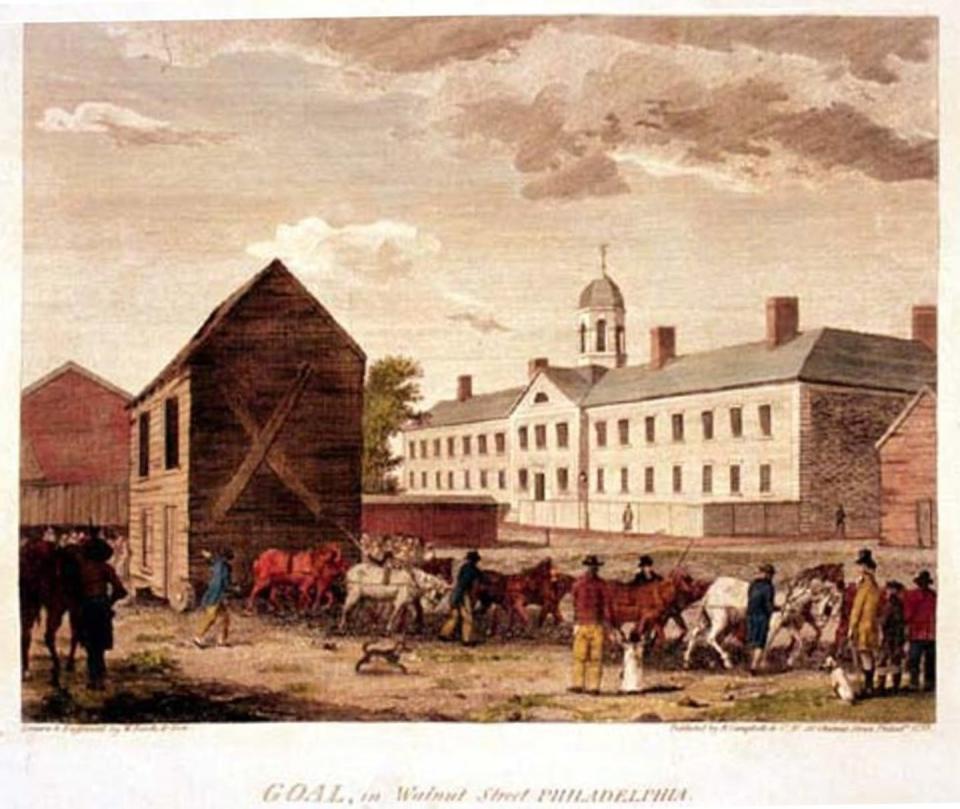 <span class="caption">Philadelphia’s Walnut Street Jail.</span> <span class="attribution"><span class="source">Wikipedia Commons</span></span>