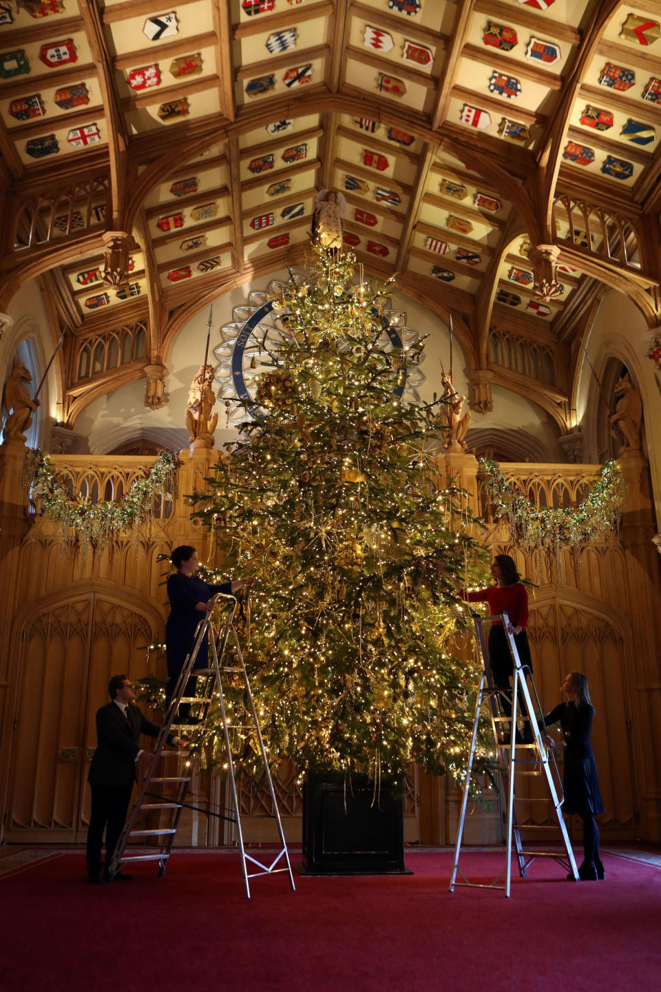 The huge tree came from Her Majesty’s very own back garden [Photo: PA]