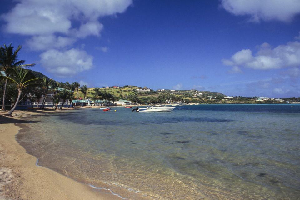 beach in Anse du Grand Cul-de-Sac, Saint Barthelemy Island