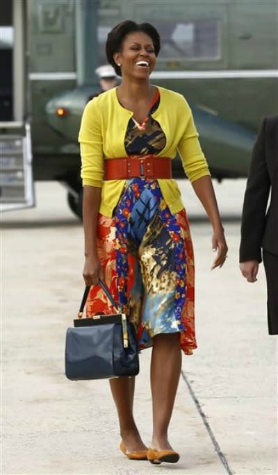 Michelle Obama on the go