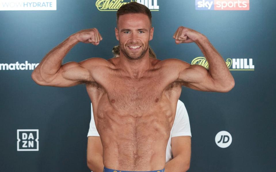 Felix Cash at the weigh-in - Mark Robinson