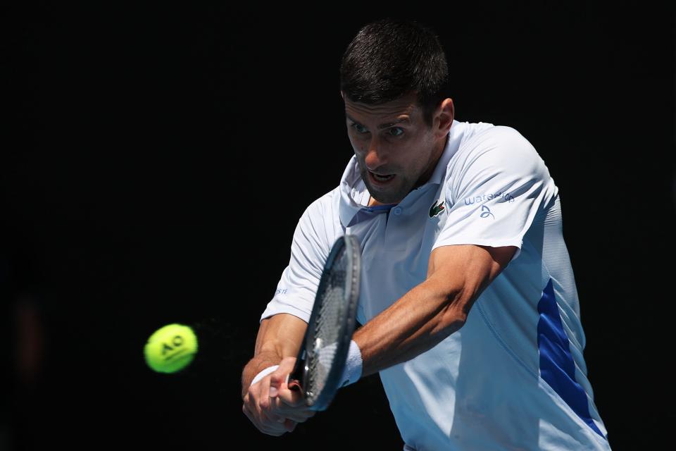 Novak Djokovic, shown here on Jan. 26 during the 2024 Australian Open in Melbourne, has not played at Indian Wells since 2019.