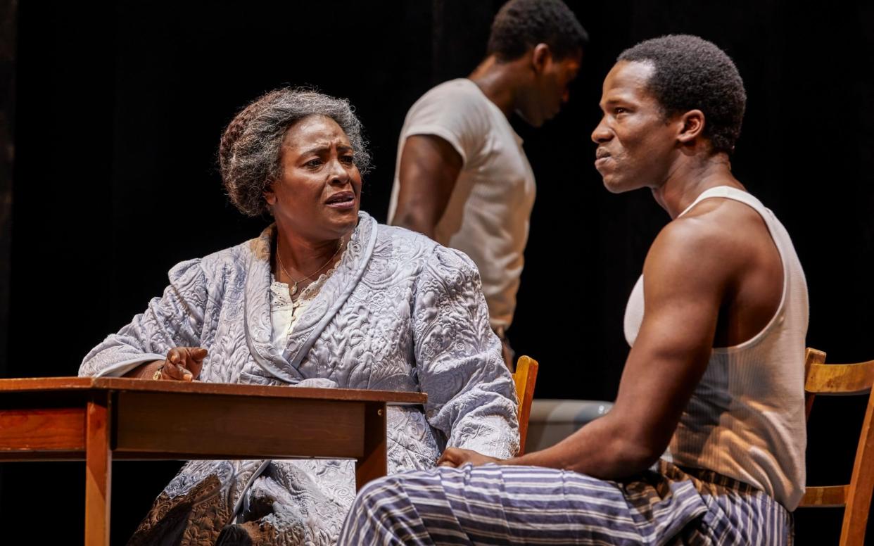 Revelatory: Sharon D Clarke, Natey Jones and Sope Dirisu in the Young Vic production - Brinkhoff-Moegenburg