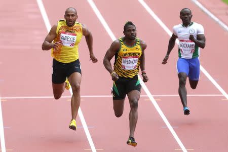 FILE PHOTO - Commonwealth Games Glasgow, Scotland - 27/7/14 Jason Livermore of Jamaica during the Men's 100m . Mandatory Credit: Action Images / Steven Paston