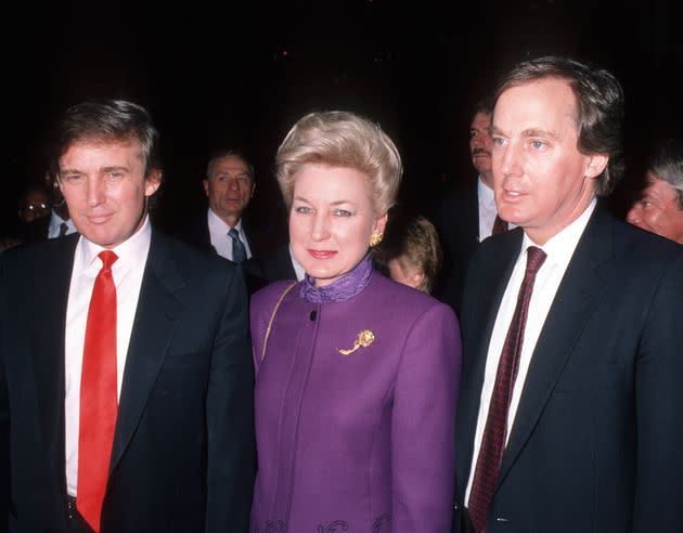 Donald Trump, Maryanne Trump, and Robert Trump are seen during the opening of Donald Trump's Taj Mahal Casino in Atlantic City, New Jersey, in 1990.