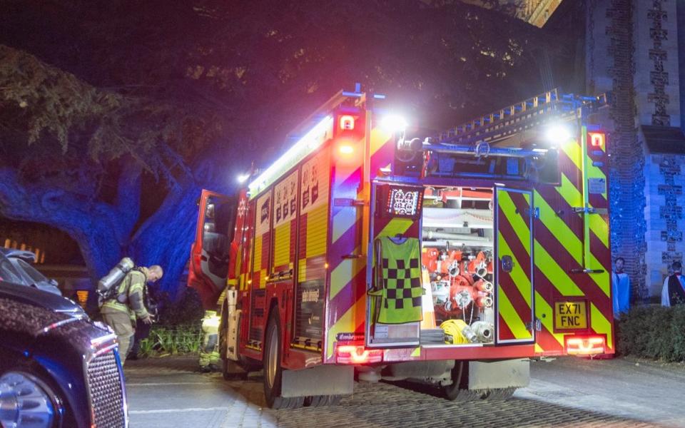 Two fire engines were called to the incident
