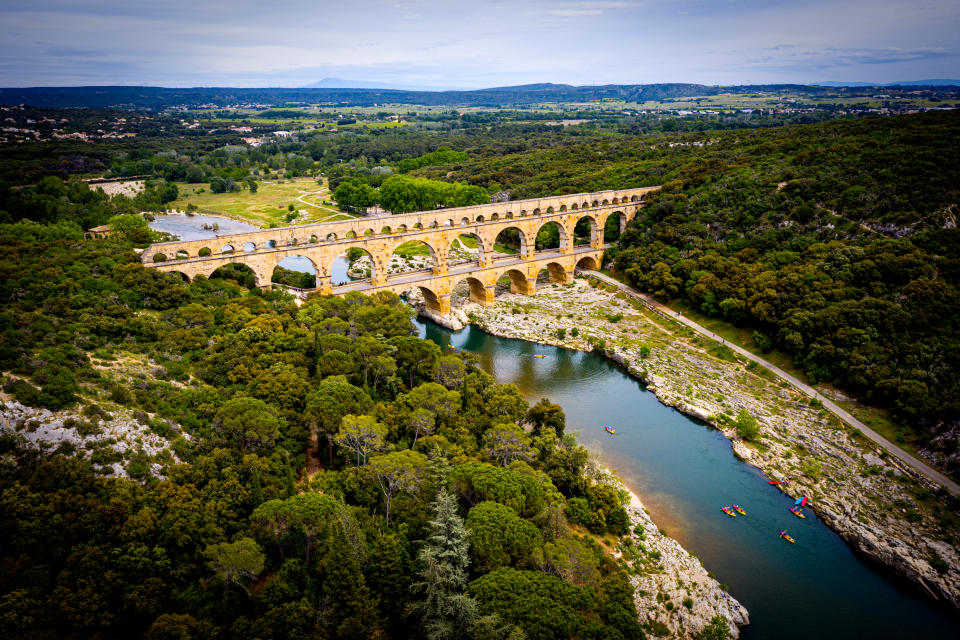the Pont du Gard aqueduct in France