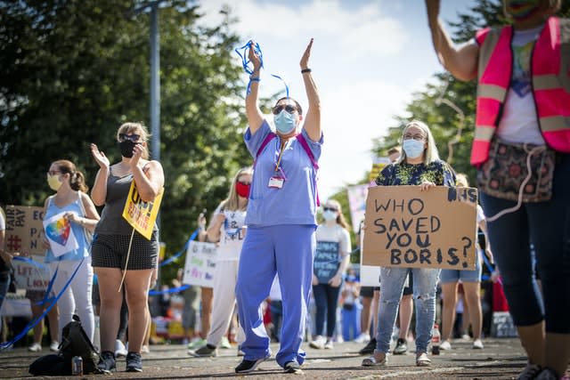 NHS national pay protest