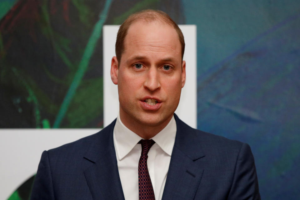 DUBLIN, IRELAND - MARCH 04: Prince William, Duke of Cambridge speaks as he and Catherine, Duchess of Cambridge, attend a reception held by Irish Tanaiste (Deputy Prime Minister) Simon Coveney on March 4, 2020 in Dublin, Ireland. (Photo by Phil Noble - WPA Pool/Getty Images)