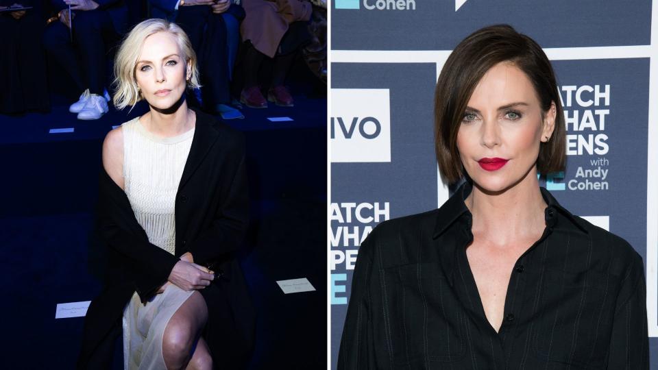 Charlize Theron's brunette transformation