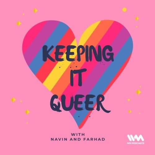 The text "Keeping It Queer" in multicolor pastel background