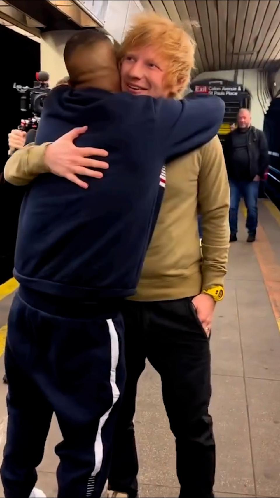 Mike Yung gave Ed Sheeran a massive hug when he realised he was there (Instagram / mikeyung)