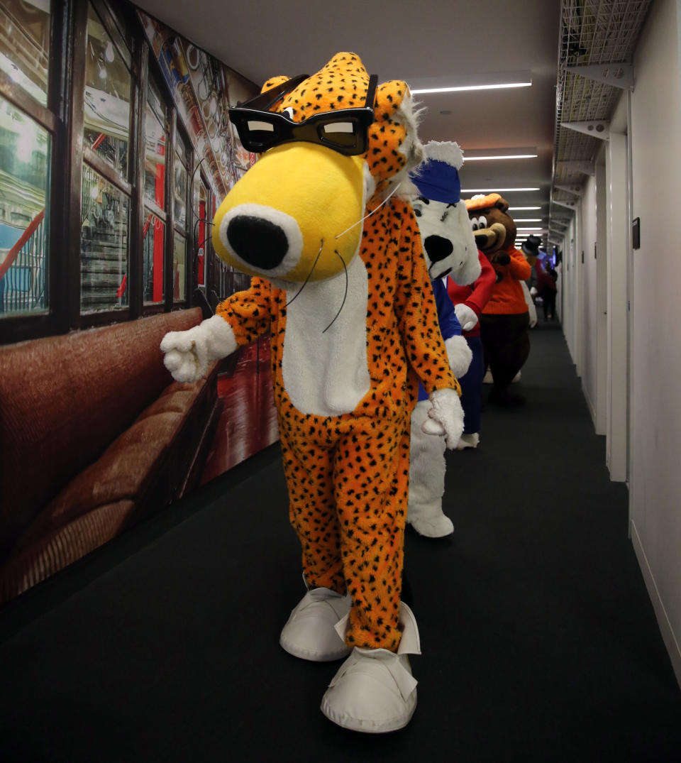 Mascots take over Yahoo Finance offices