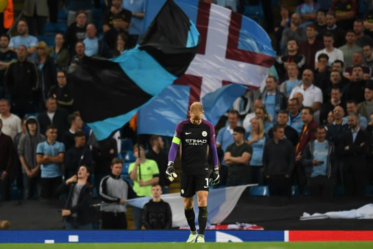 Manchester City's English goalkeeper Joe Hart, pictured on August 24, 2016, is in limbo after losing his place as the club's first-choice goalkeeper, folllowing new manager Pep Guardiola's arrival