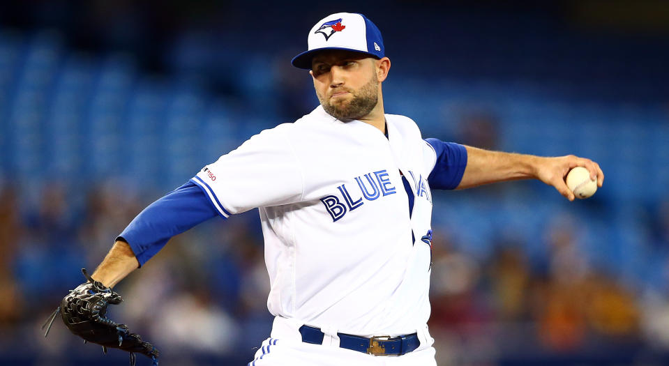 Tim Mayza has been removed from the Toronto Blue Jays' 40-man roster. (Photo by Vaughn Ridley/Getty Images)