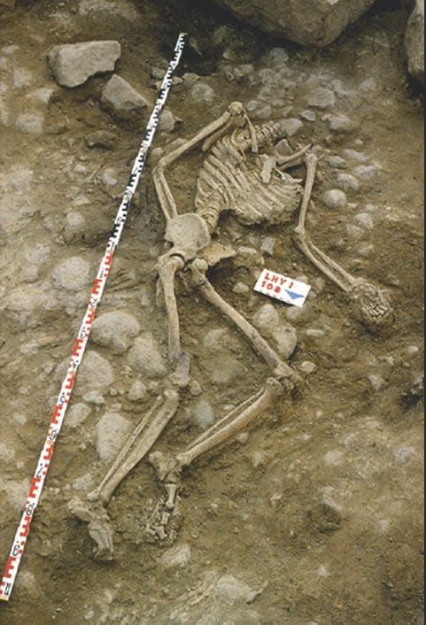 Decapitated skeleton