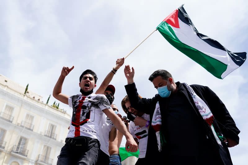 Protest in support of Palestine, in Madrid