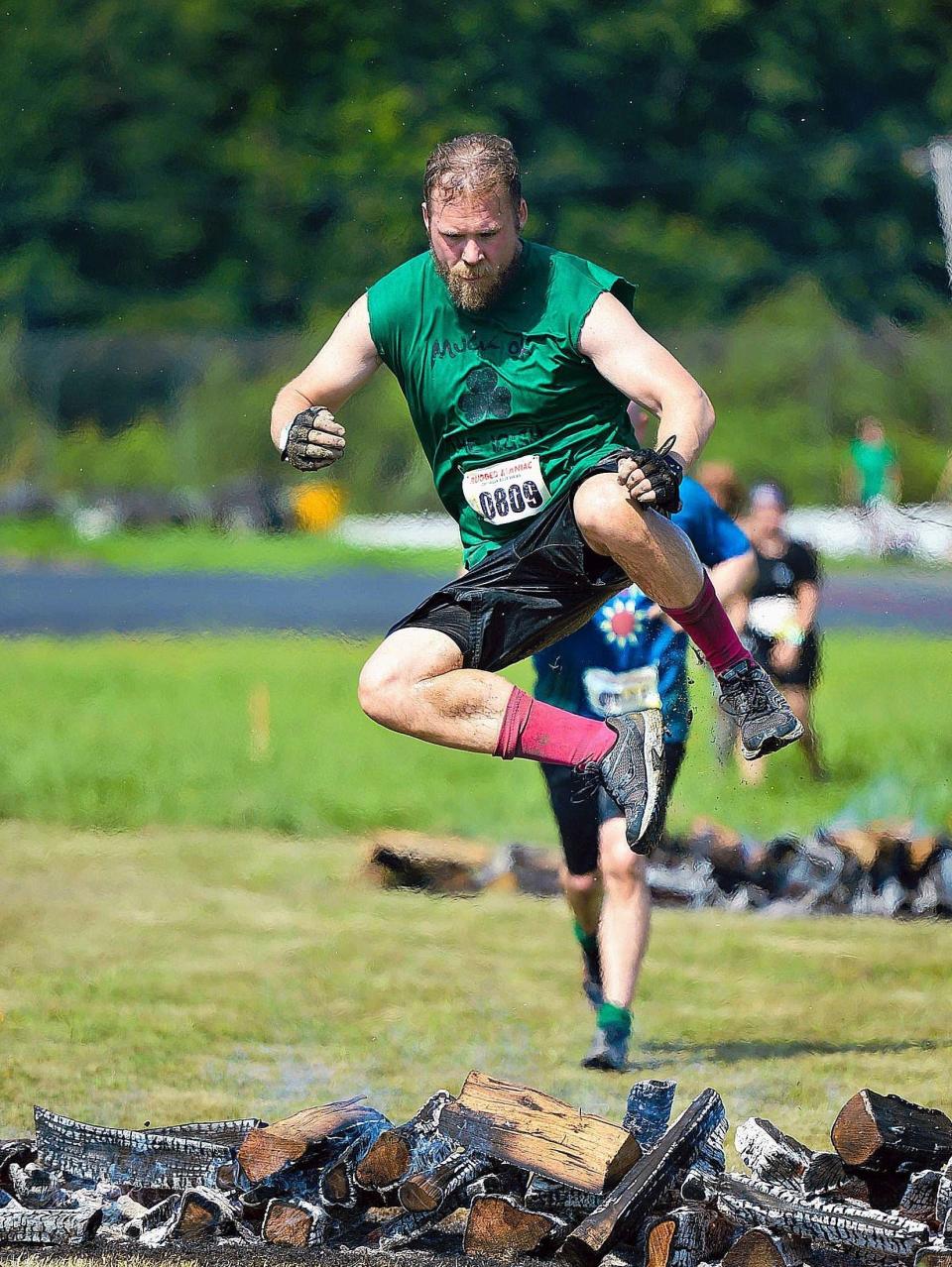 Ryan Moriarty competing in Rugged Maniac on Saturday, July 17, 2021.