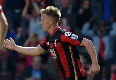 Britain Soccer Football - AFC Bournemouth v West Bromwich Albion - Barclays Premier League - Vitality Stadium - 7/5/16 Matt Ritchie celebrates scoring the first goal for Bournemouth Reuters / Toby Melville Livepic