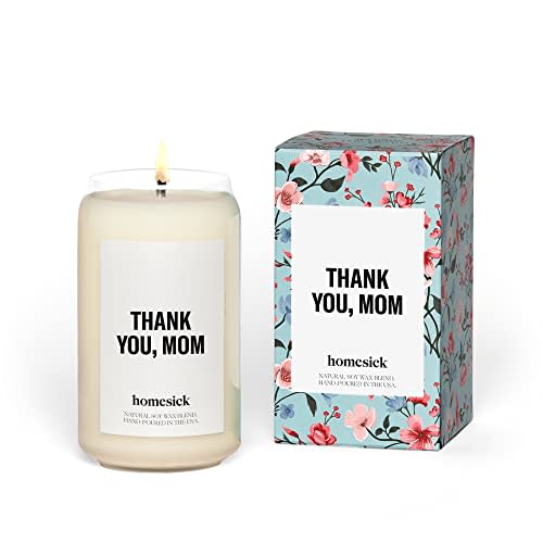 Homesick Premium Scented Candle, Thank You, Mom - Scents of Bergamot, Lavender, Sage, 13.75 oz, 60-80 Hour Burn, Natural Soy Blend Candle Home Decor, Relaxing Aromatherapy Candle