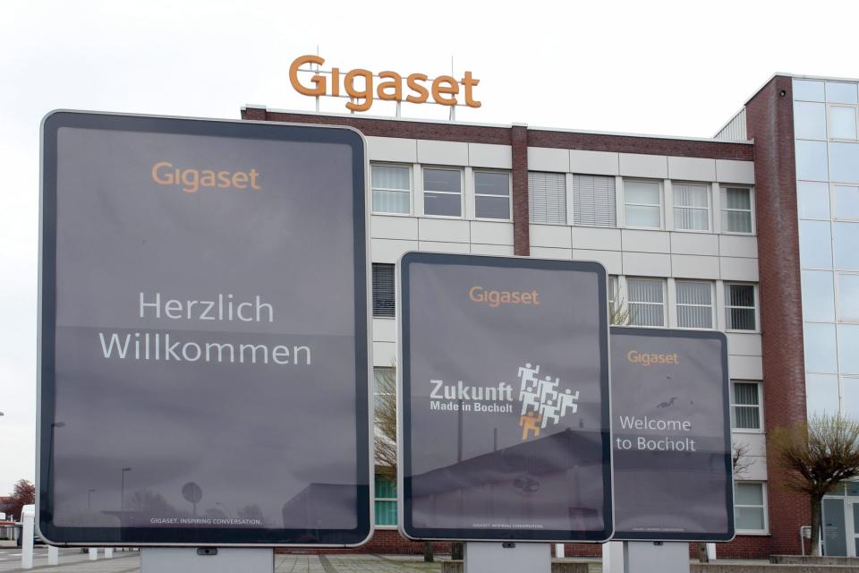 Das Werk der früheren Siemens-Tochtergesellschaft Gigaset in Bocholt. Gigaset war mal führender Hersteller und Anbieter von schnurlosen Funktelefonen. - Copyright: picture alliance / JOKER | Paul Eckenroth