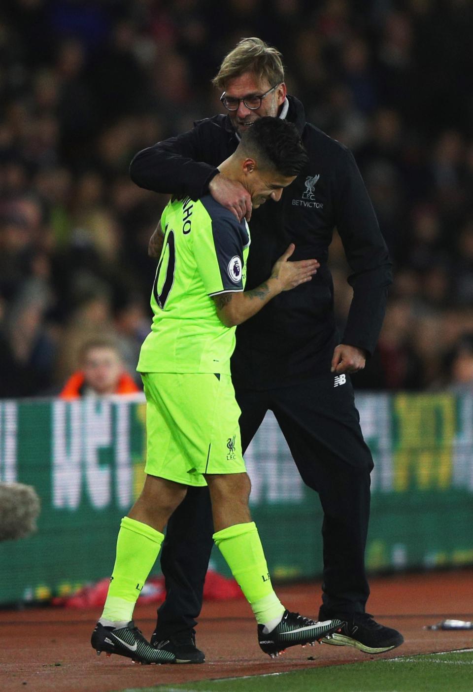 <p>Philippe Coutinho makes his return to the Liverpool team just after the hour mark (Getty Images) </p>