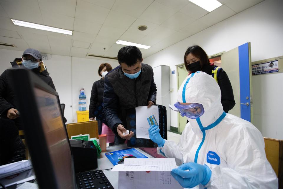 The medical staff wearing protection suit and fight with the novel coronavirus epidemic in Wuhan,Hubei,China on 21th January, 2020.(Photo by TPG/cnsphotos) (Photo by Top Photo/Sipa USA)
