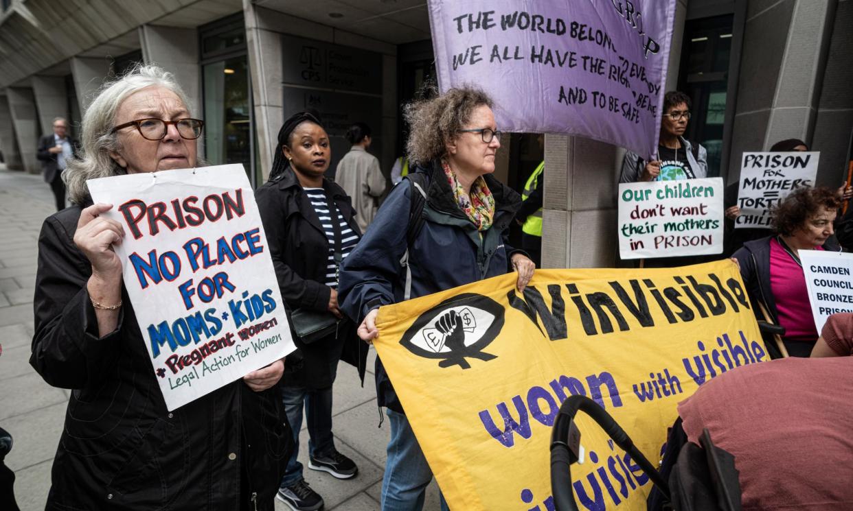 <span>A vigil in London last year for Aisha Cleary, who died at HMP Bronzefield in 2019 when her mother gave birth to her alone in her prison cell without any support.</span><span>Photograph: Sean Smith/The Guardian</span>