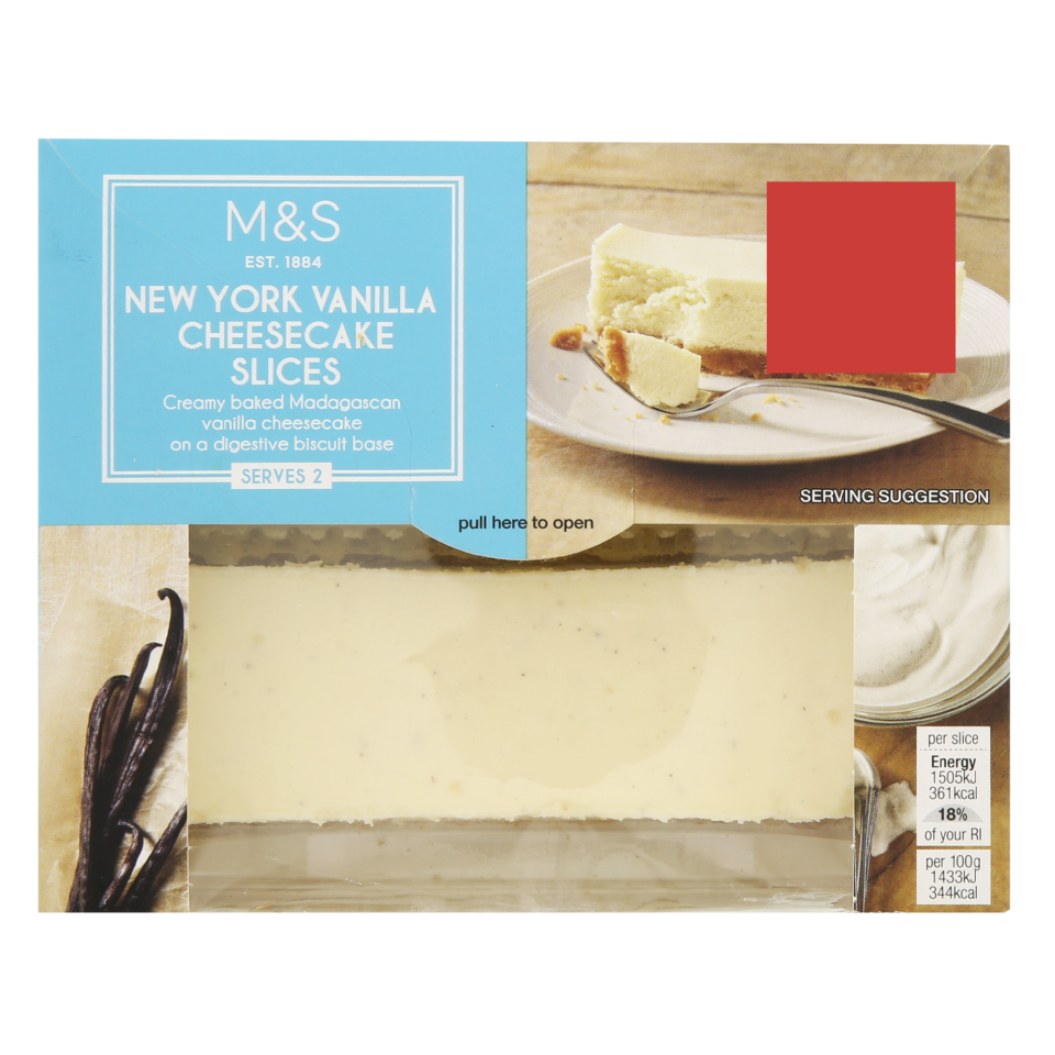 Marks and Spencer's New York Vanilla Cheesecake slices