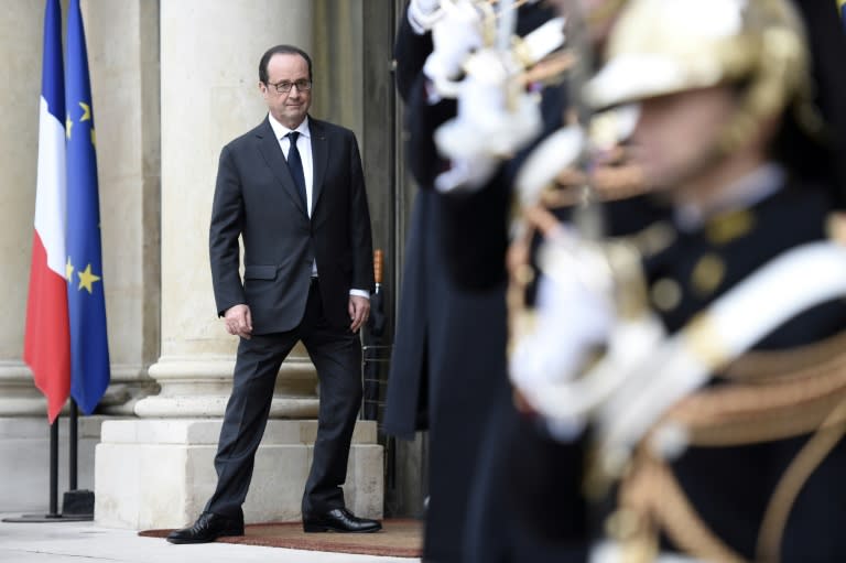 French President Francois Hollande, seen in November 2016, took office promising to be "Mr Normal" after what were seen as the excesses of the years under former President Nicolas Sarkozy