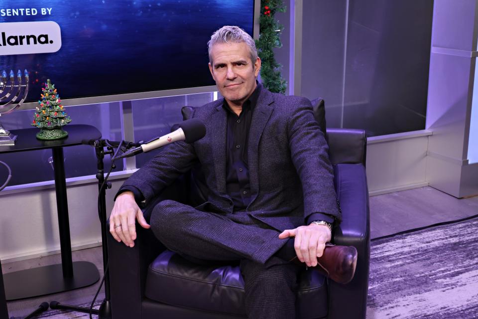 Celebrity Andy Cohen has gone public about how scammers were able to use wire transfers to steal money from his bank accounts. File: Cohen takes at SiriusXM Studios on Dec. 14, 2023 in New York City. (Photo by Cindy Ord/Getty Images for SiriusXM)