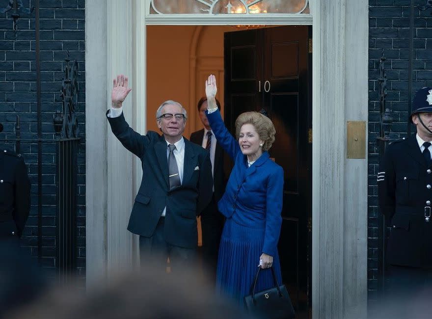 Gillian Anderson interpreta a Margaret Thatcher en The Crown. Foto: @thecrownnetflix