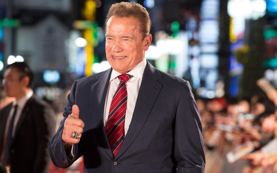 Stichwort "groß": Arnold Schwarzenegger war nicht nur Mister Universum, er wurde mit Filmen wie "Terminator" auch zu einer Ikone des US-amerikanischen Action-Kinos. Doch auch die steirische Eiche erlaubte sich im Lauf der Jahre manche Peinlichkeit - tatsächlich zu viele, um hier alle aufzuzählen. (Bild: Yuichi Yamazaki/Getty Images)