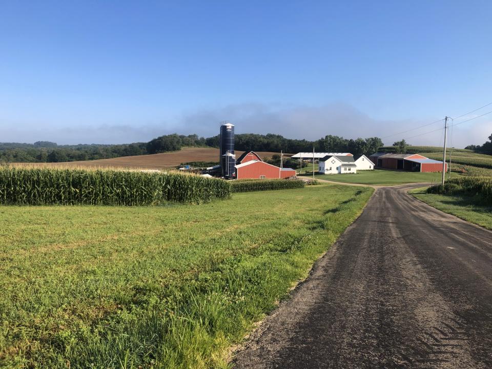 The Reisinger family farm in rural Sauk County is a fourth-generation Wisconsin Century Farm that now raises heifers, beef, and cash crops after over 100 years of milking cows