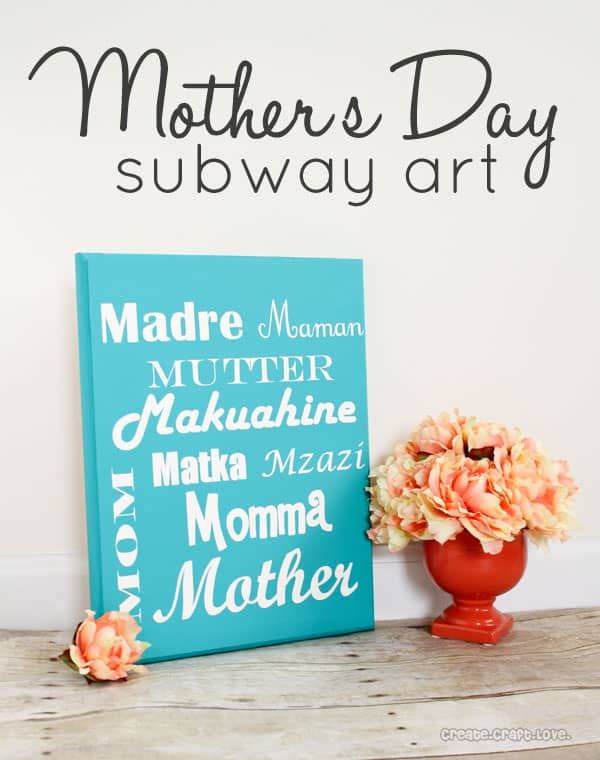 Mother's Day Subway Art