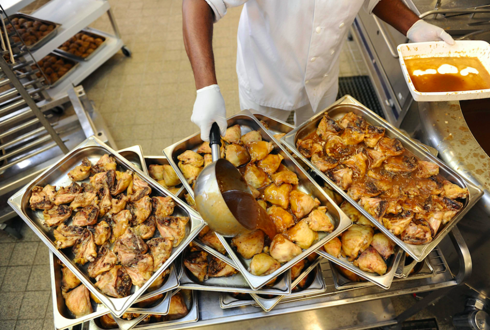 The two dinner ladies are accused of stealing money from two schools in Connecticut (File picture: Rex)