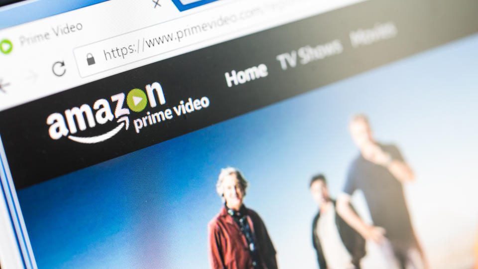close up of amazon prime video screen