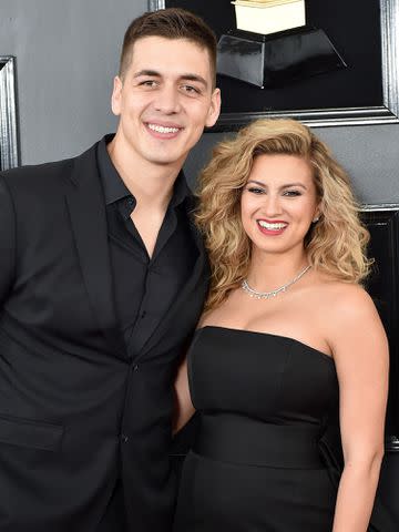 <p>Axelle/Bauer-Griffin/FilmMagic</p> Andre Murillo and Tori Kelly at the 61st Annual GRAMMY Awards.