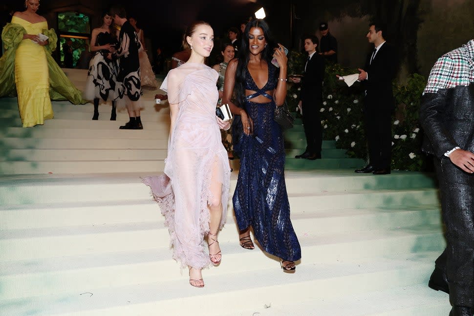 Phoebe Dynevor and Simone Ashley attend The 2024 Met Gala
